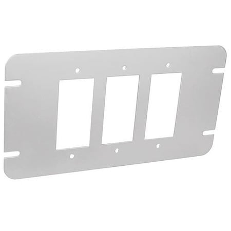 Southwire Box Cover, Junction Box Box Type, 3 Gang, Galvanized Steel, GFCI, Flat Cover Type GBGFI-3